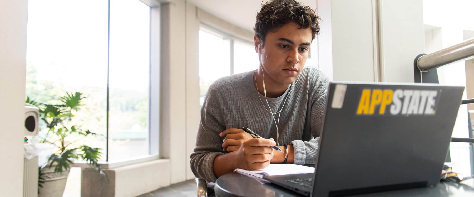 Student at laptop